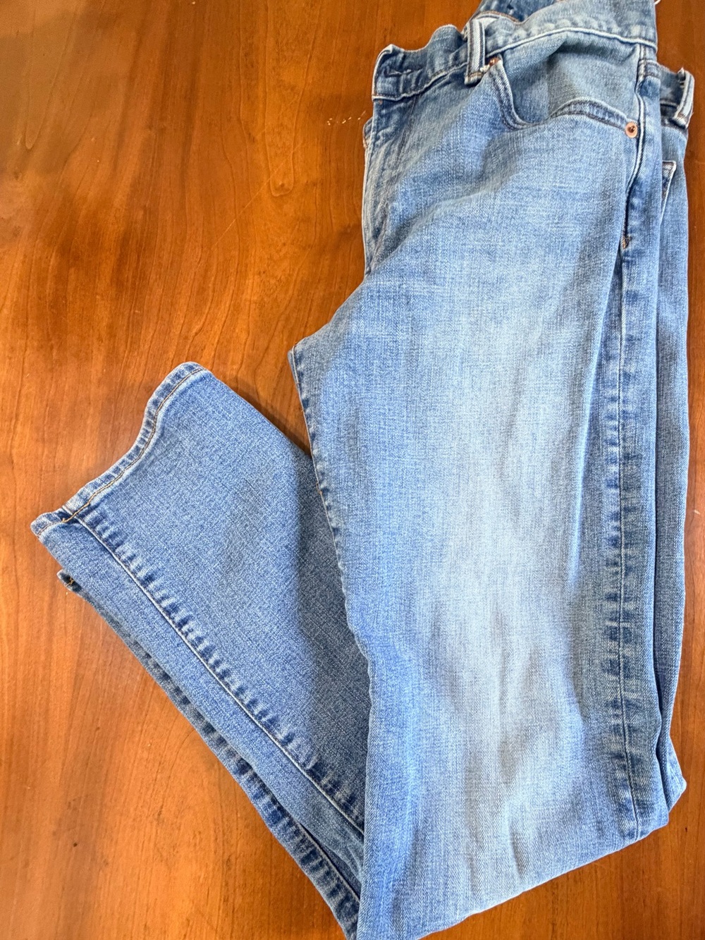 Womans Light Blue Straight-Leg Jeans - Picture 6 of 6